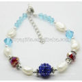 2013 Fashion girl pearl shamballa bracelet